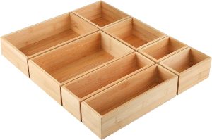 Bamboo Drawer Bins