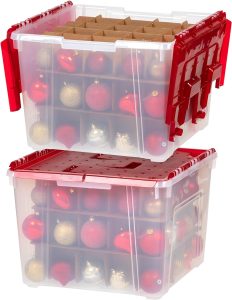 Clear Bin Ornament Organizer