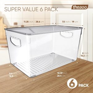 Clear Bins with Lids